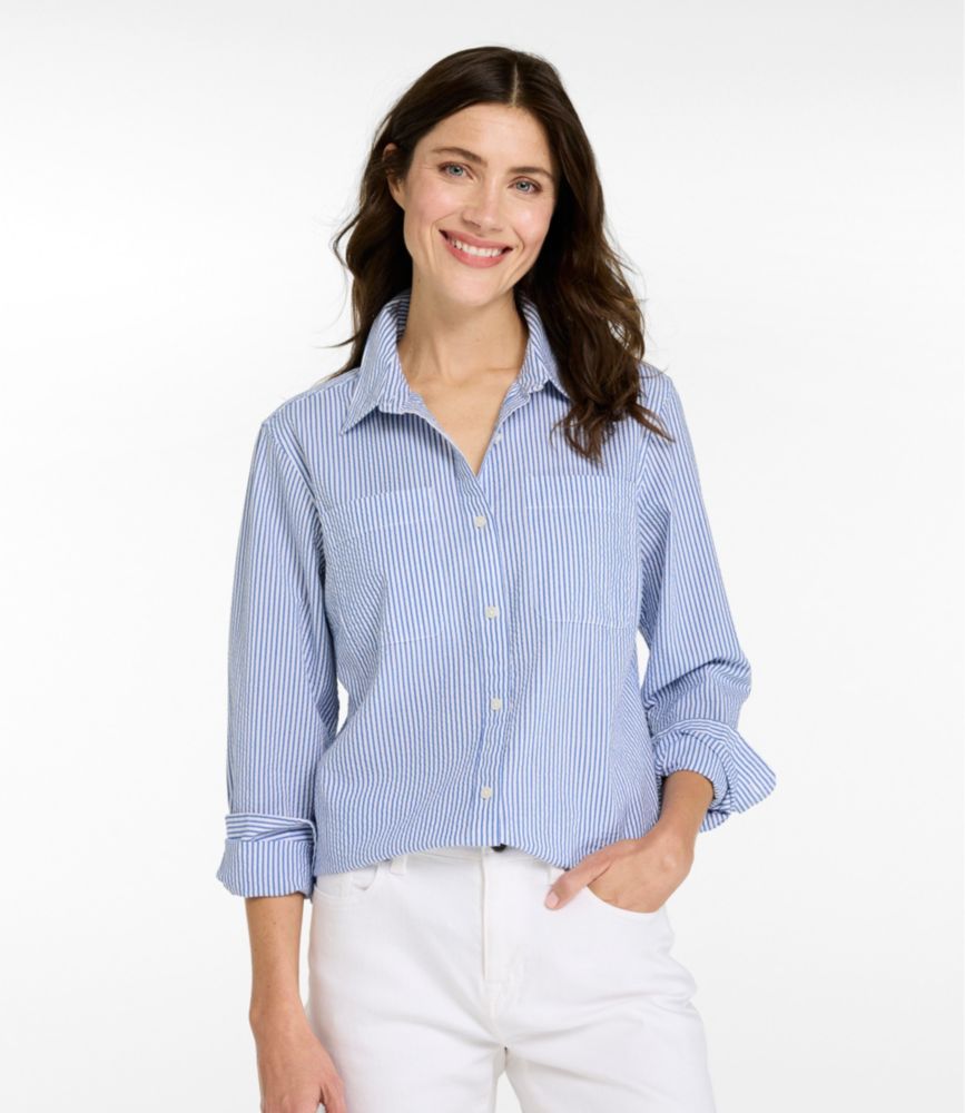 Vacationland Seersucker Shirt, Long-Sleeve