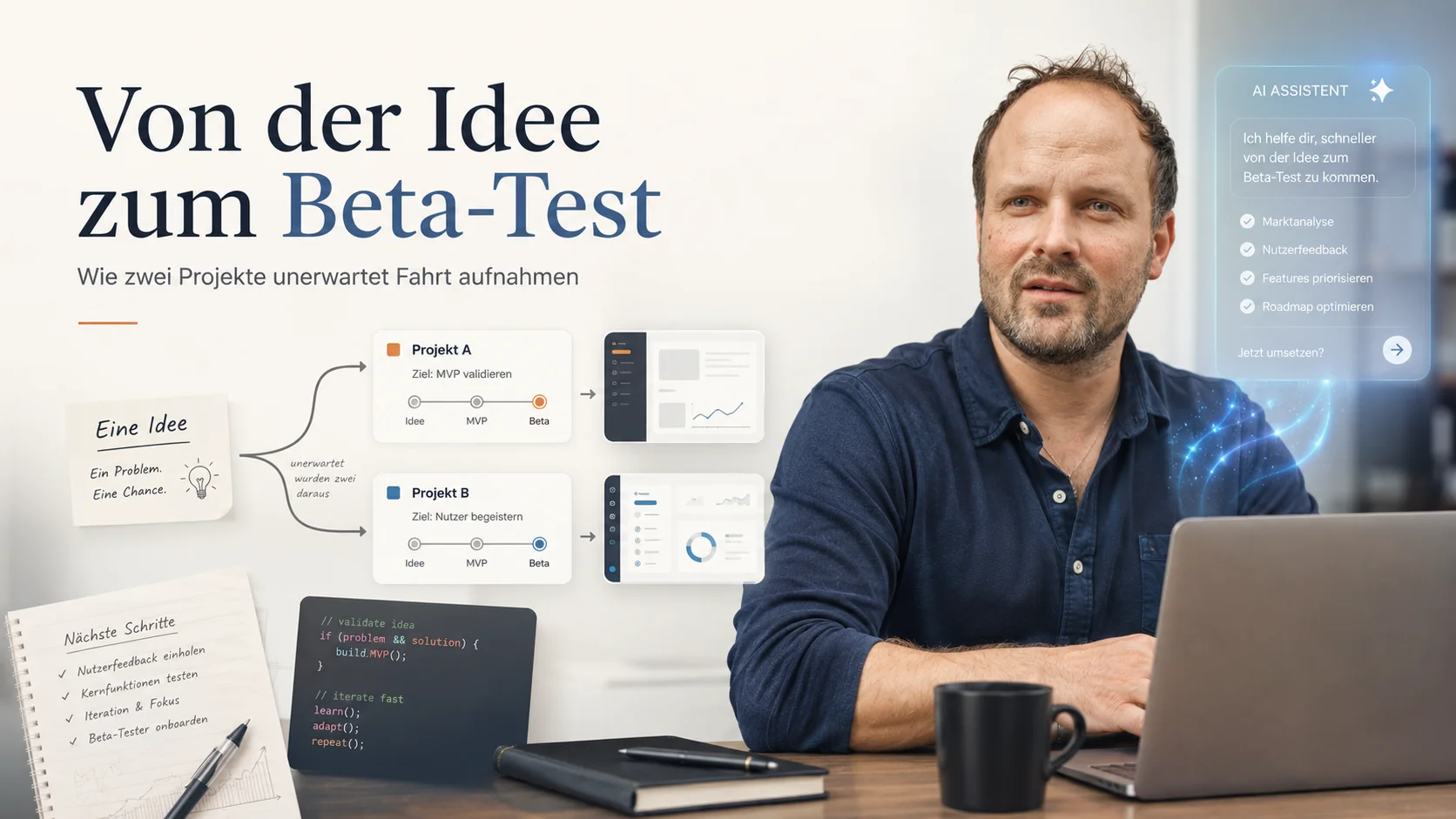 Von der Idee zum Beta-Test: Wie zwei Projekte unerwartet Fahrt aufnahmen