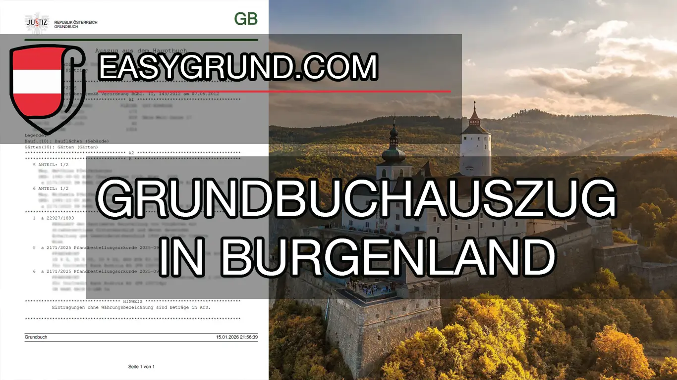Grundbuchauszug Burgenland beantragen – Wege, Kosten & Tipps (2026)