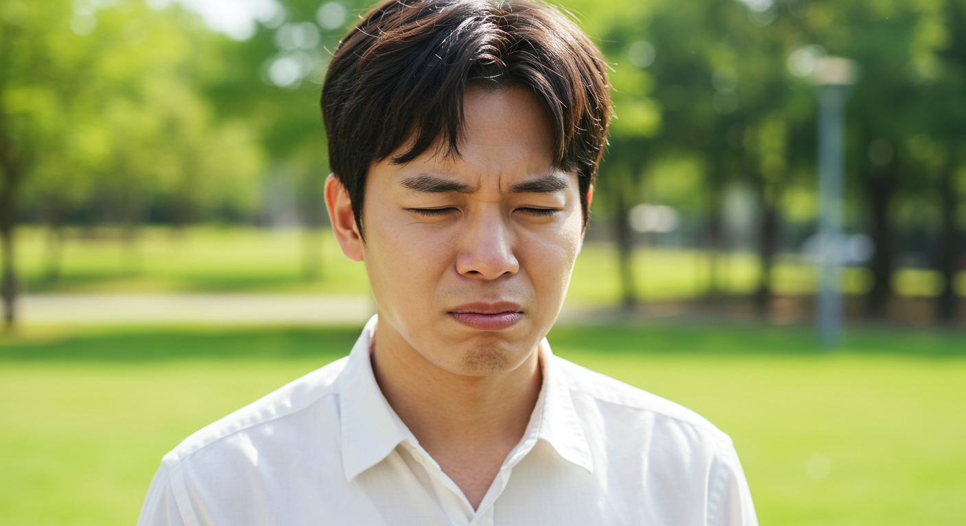 눈꺼풀 떨림 증상을 보여주는 이미지