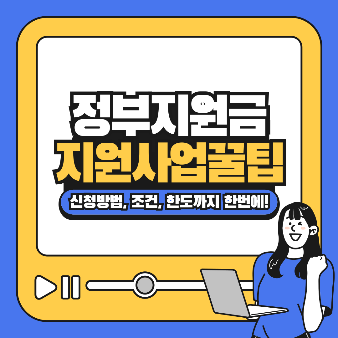 정부지원금 신청 과정 인포그래픽