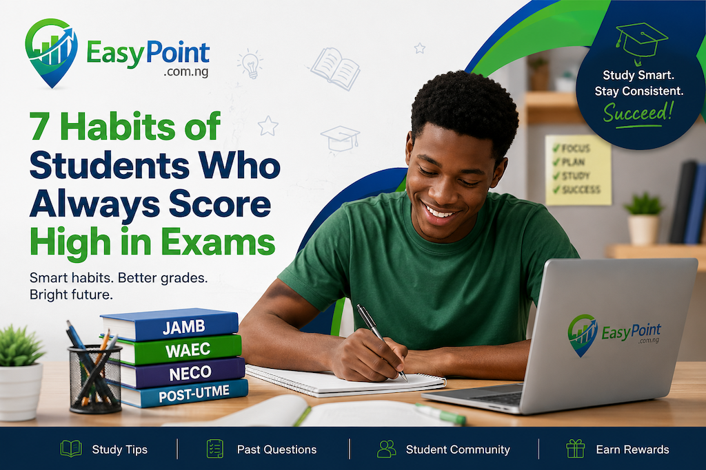 Nigerian students studying together confidently while preparing for WAEC, JAMB, and NECO exams.