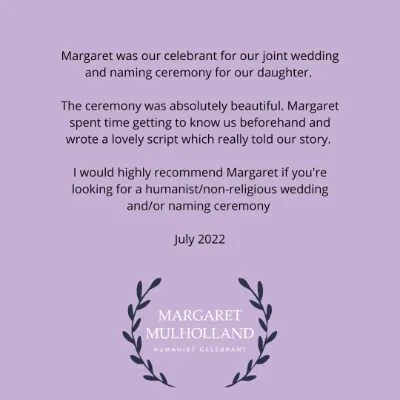 Margaret Mulholland Humanist Celebrant - 4