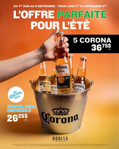Summer Corona five-pack at Dooly's