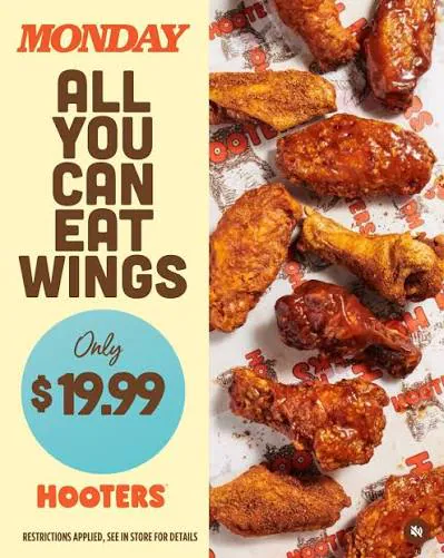 $18.99 All-You-Can-Eat Wings at Hooters