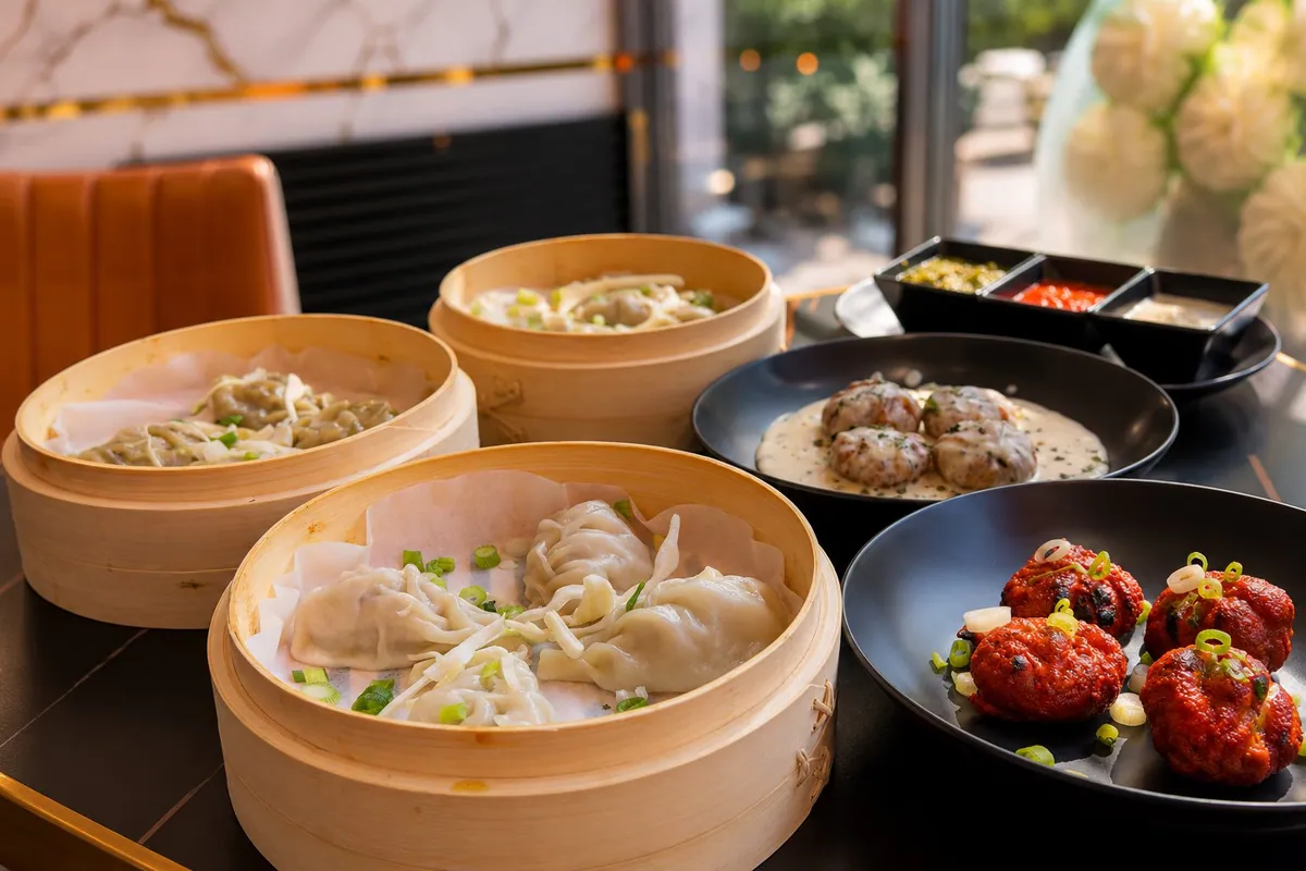 AYCE steamed momos — gratuity included at Les Momos