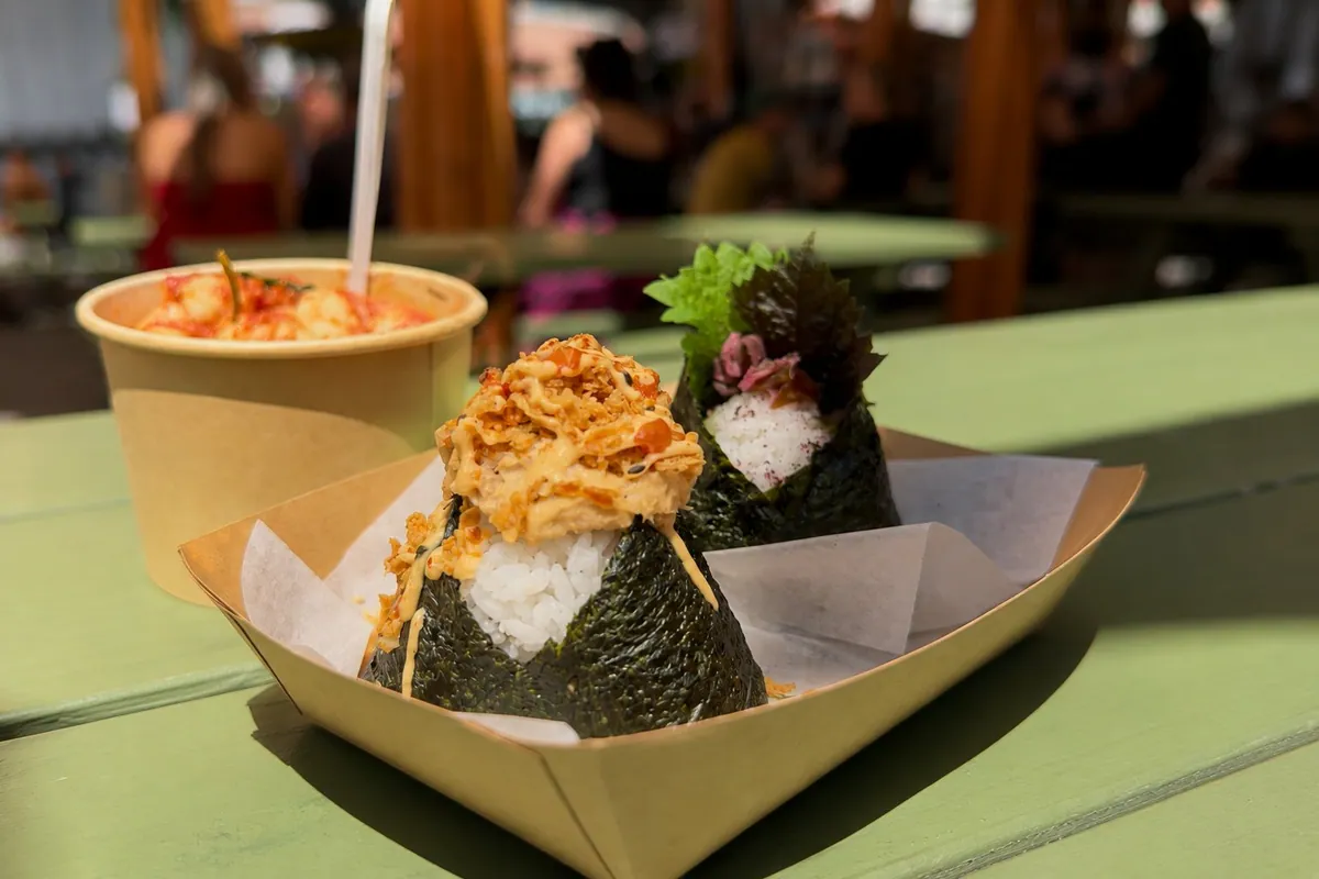 Free onigiris at Musubi | Jean Talon Market