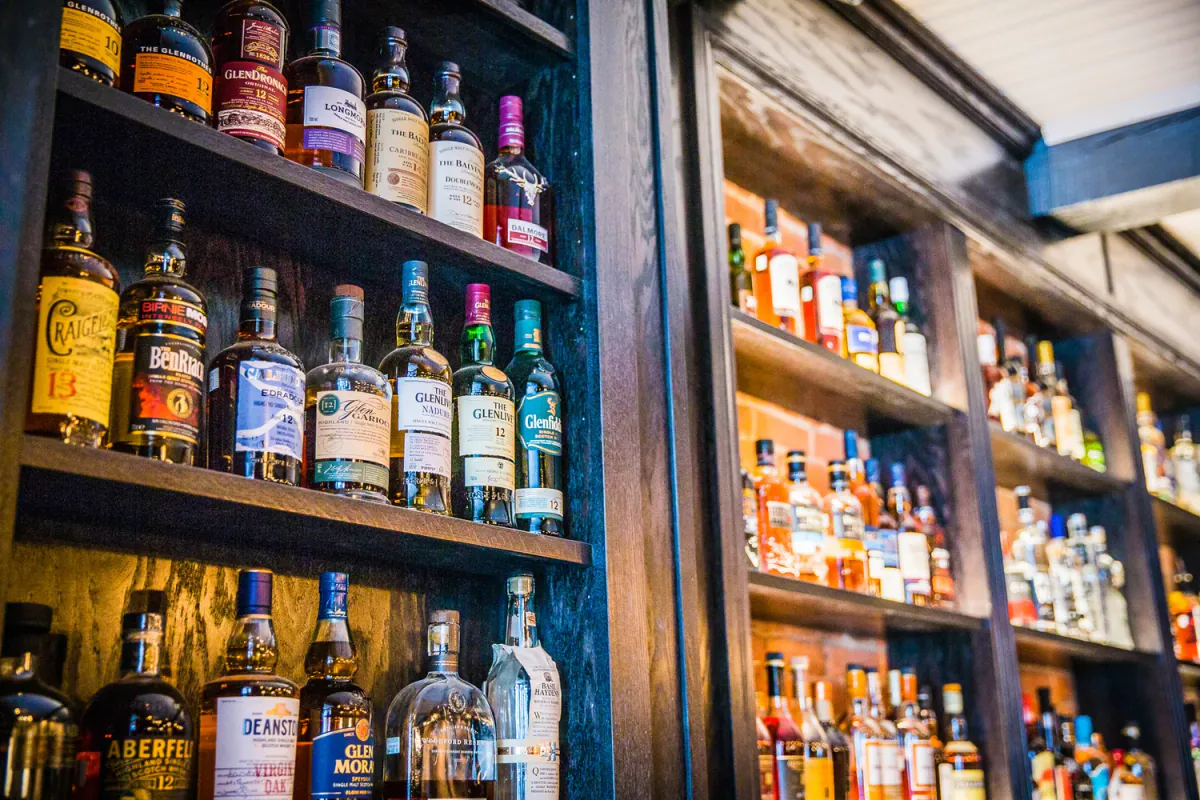 Happy Hour rail spirits at Pub Wolf & Workman