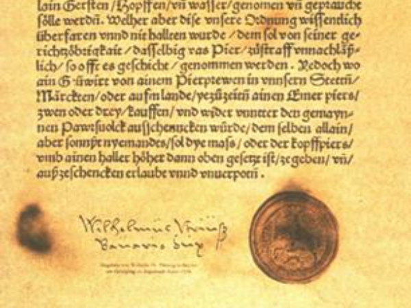 Riscoprendo l'Editto della Purezza: il Reinheitsgebot a 500 anni dalla sua nascita