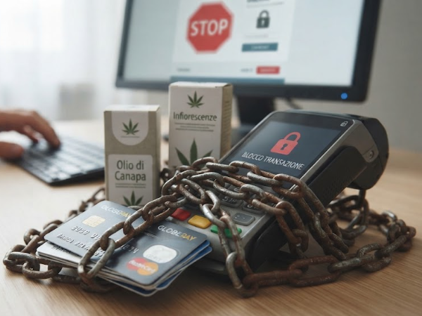 Blocco dei pagamenti digitali nel settore della canapa legale, dell'olio di CBD e dei suoi derivati