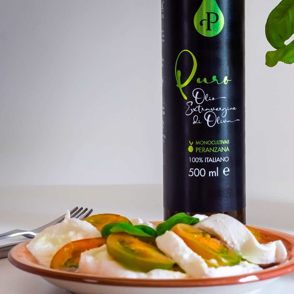 3 o 6 Pezzi di Olio Extravergine di Oliva Monocultivar Peranzana in Bottiglia da 500ml (con Imballaggio Sicuro)