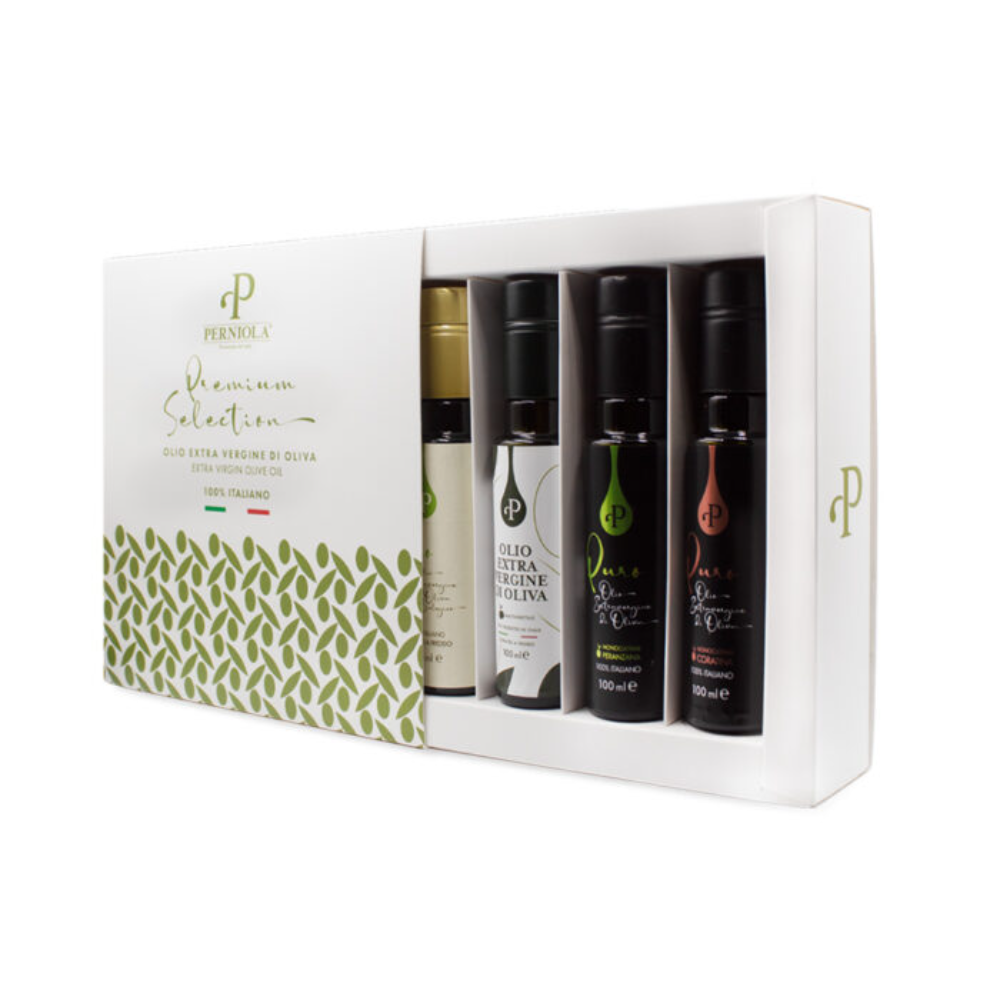 Premium Selection di Olio Perniola - 3 Bottiglie da 250ml o 4 Bottiglie da 100ml