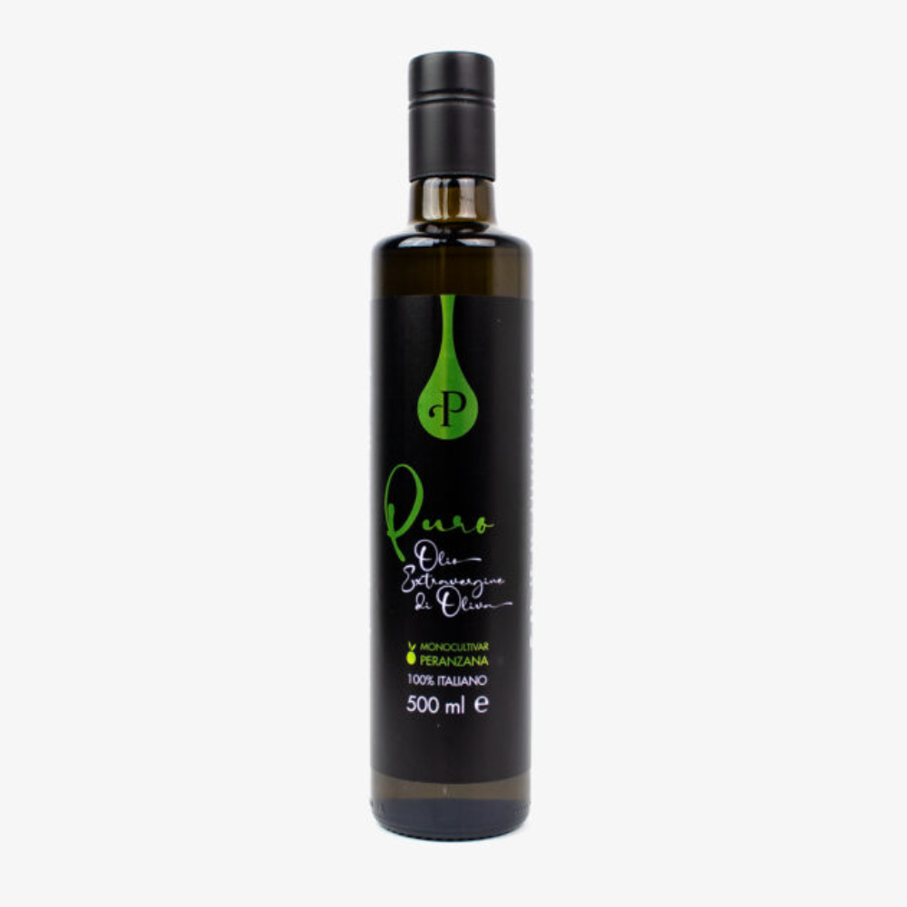 3 o 6 Pezzi di Olio Extravergine di Oliva Monocultivar Peranzana in Bottiglia da 500ml (con Imballaggio Sicuro)