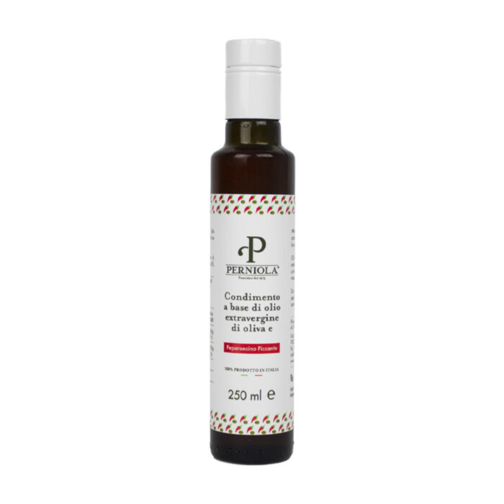 Olio Aromatizzato al Peperoncino Piccante in Bottiglie di Vetro da 100ml o 250ml