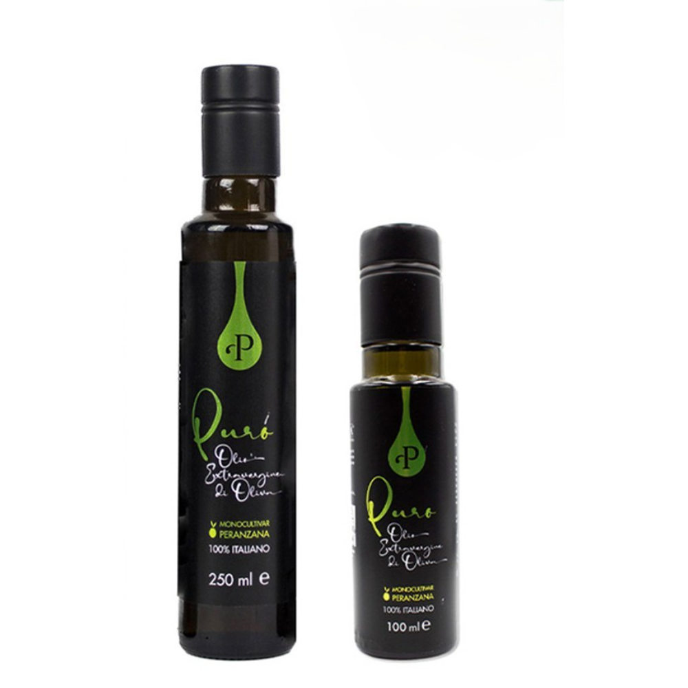 12 Pezzi di Olio Extravergine di Oliva Monocultivar Coratina in Bottiglia da 100ml o 250ml