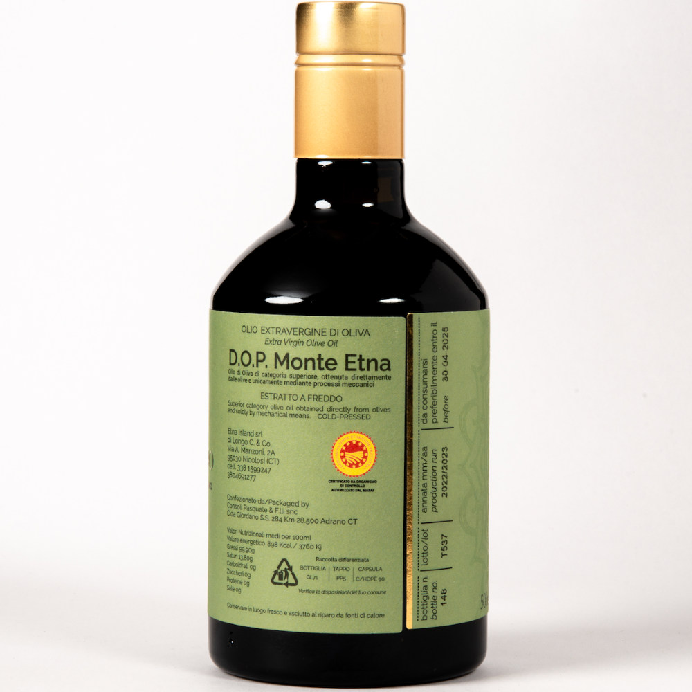 Olio Extra Vergine di Oliva DOP Monte Etna Estratto a Freddo - 50cl