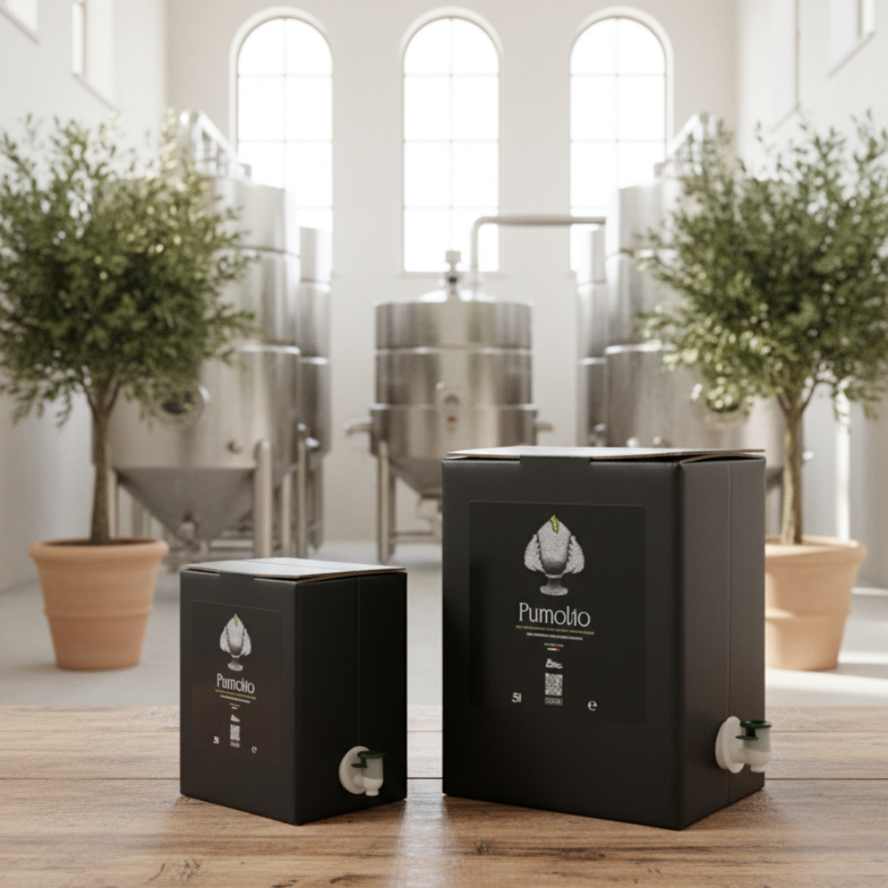 Bag in Box da 5 Litri - Olio Extravergine Filtrato Monovarietale di Peranzana Pugliese Estratto a Freddo - Campagna di raccolta 2025/2026