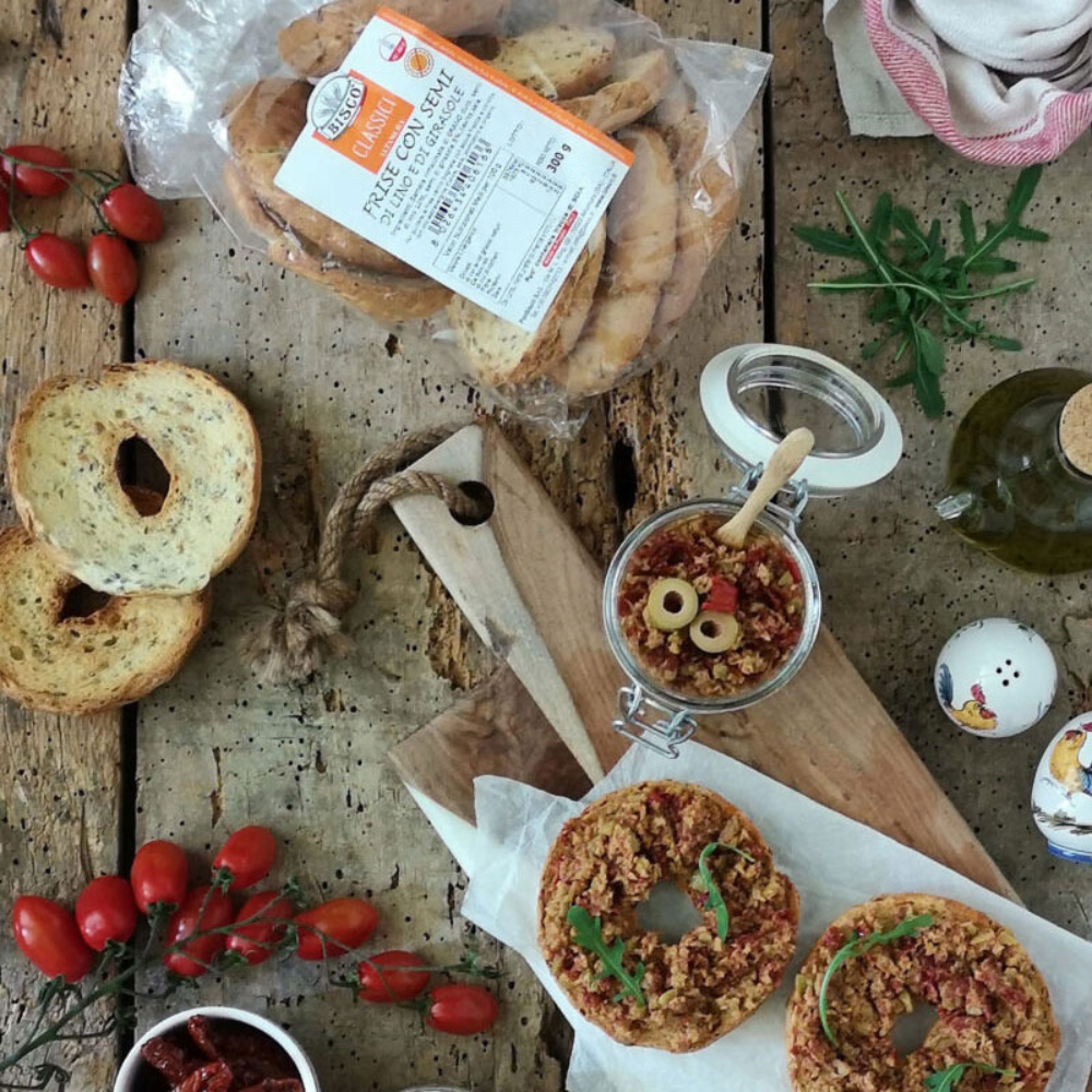 Frise Pugliesi di Grano Duro con Semi di Lino e Girasole - 300g