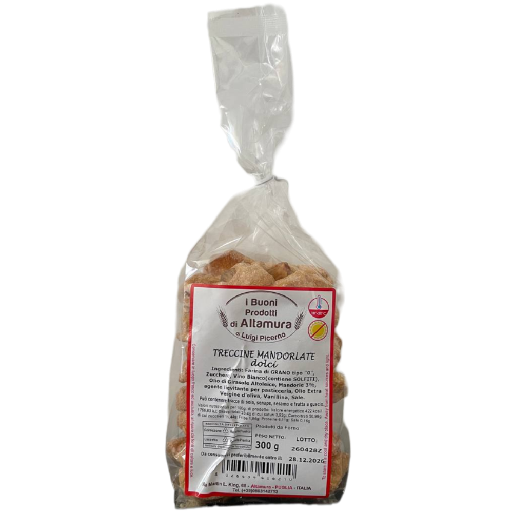 Treccine Mandorlate Dolci "Intorchiate Pugliesi" - 300g