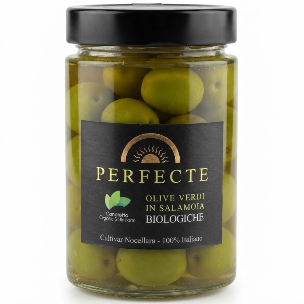 Olive Biologiche Nocellara Siciliane in Salamoia - 12 Pezzi da 100g