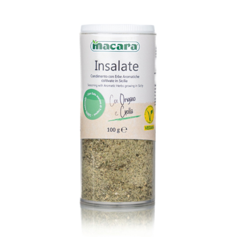 Condimento a Base di Erbe Aromatiche Siciliane per Insalata con Dosatore - 100gr