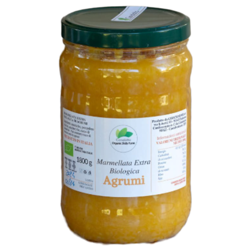 Confettura Extra Biologica di Agrumi di Sicilia - 6 Pezzi da 250g o 2 Pezzi da 1,8Kg