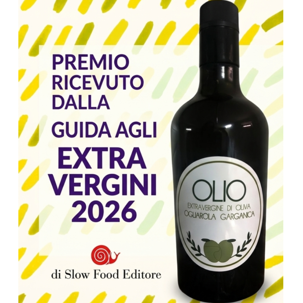 Olio Extravergine Varietà Ogliarola Garganica - 25cl, 50cl o 75cl