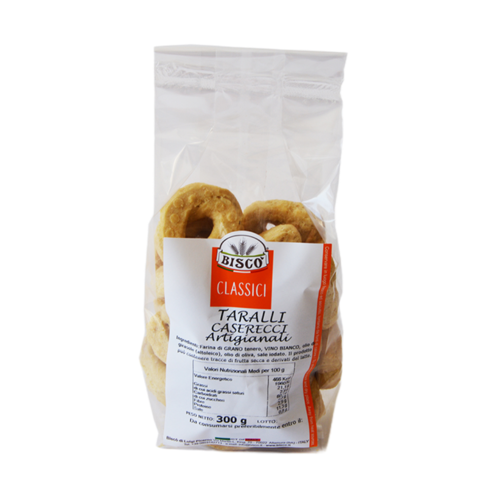 Taralli Caserecci Fatti a Mano - 300g