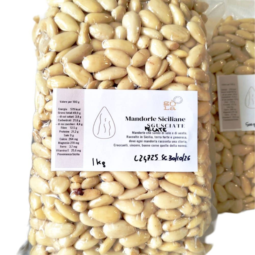 Mandorle Siciliane Pelate - 500g o 1Kg