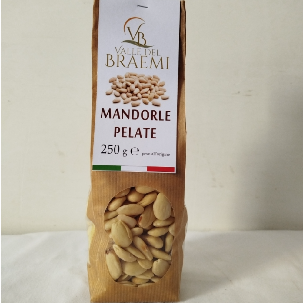 Mandorle Siciliane Pelate Varietà Vinciatutti e Tuono - 250g, 1kg, 2,5kg, 5kg, 10kg o 30kg
