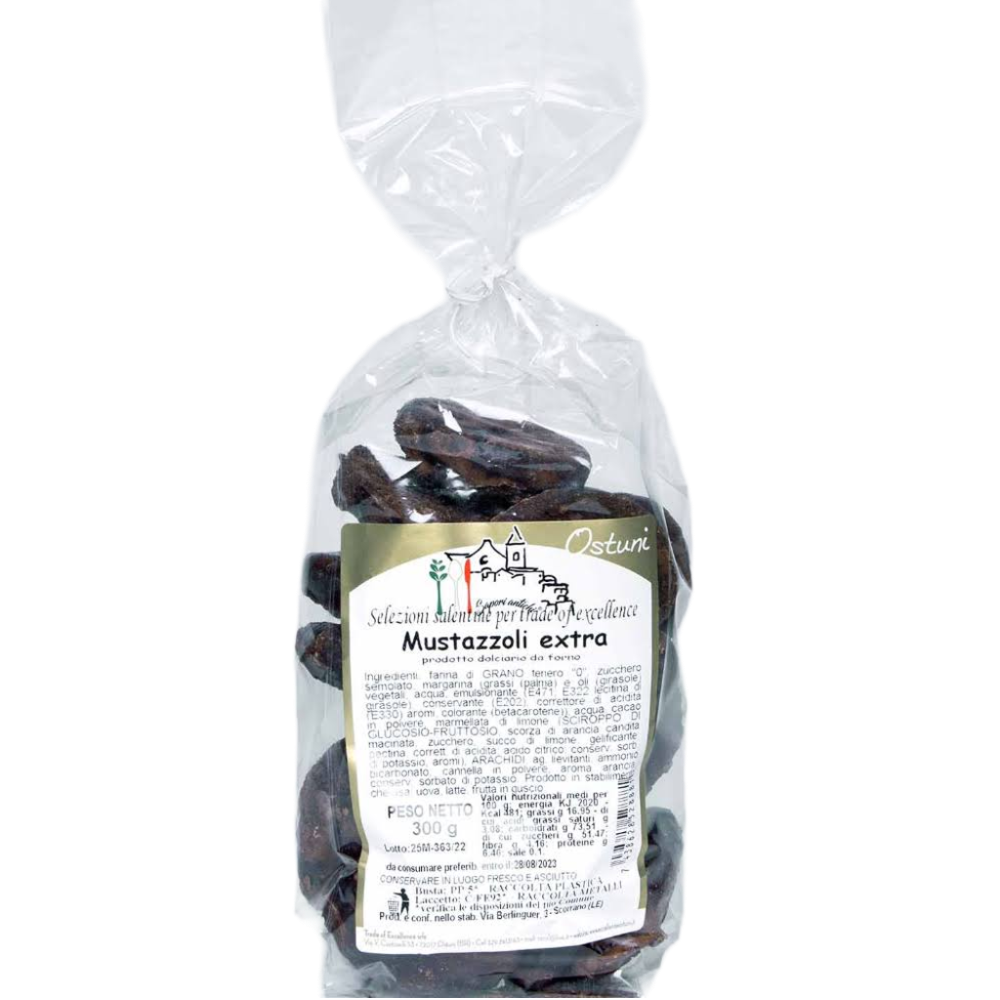 6Kg di Biscotti Mustazzoli Pugliesi Extra - 20 Pezzi da 300g