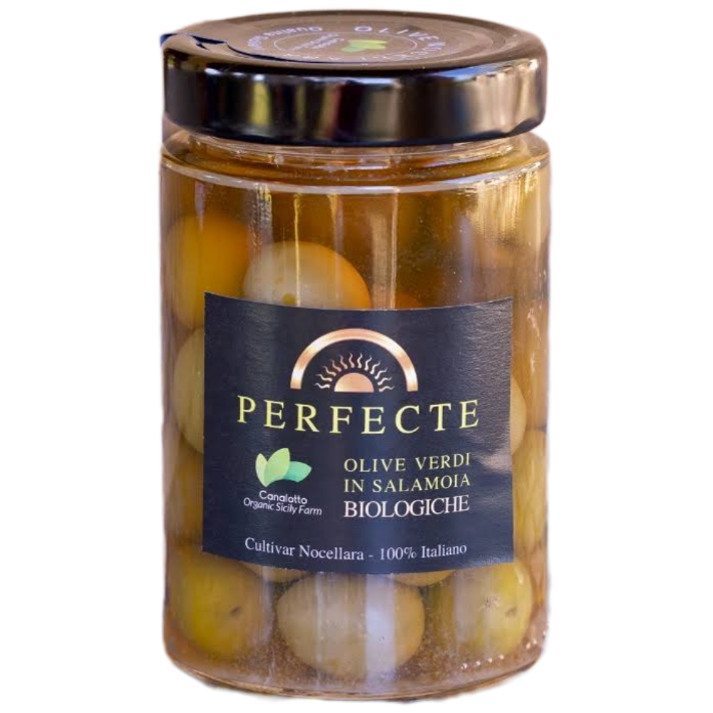 Olive Biologiche Nocellara in Salamoia - 6 Pezzi da 190g o 12 Pezzi da 100g