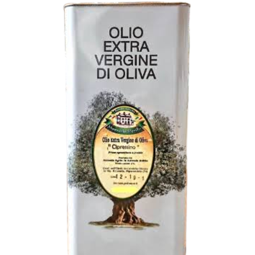 Olio Extravergine di Oliva Monocultivar "Cipressino" - 50cl, 5 Litri o 10 Litri