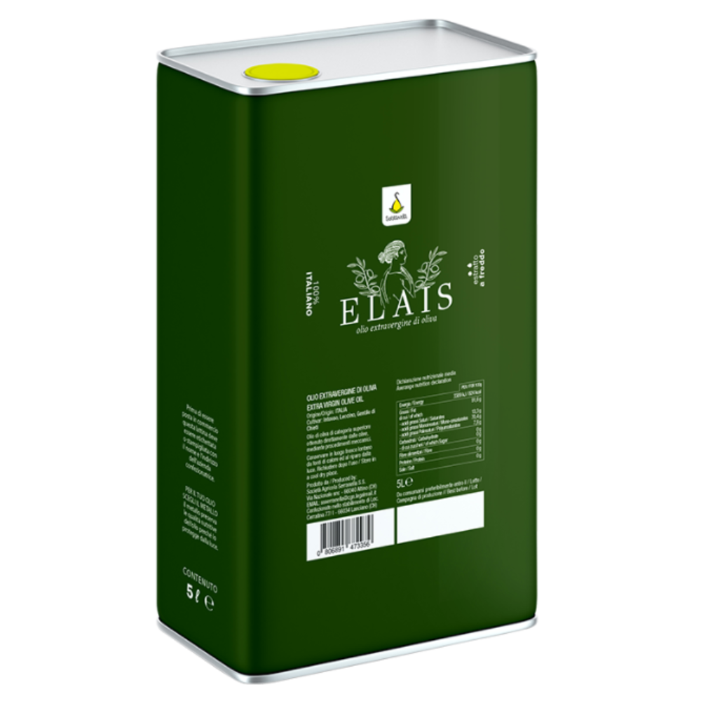 4 Lattine da 5L di Olio EVO 100% Italiano - Mix di 3 Cultivar: Leccino, Gentile di Chieti ed Intosso