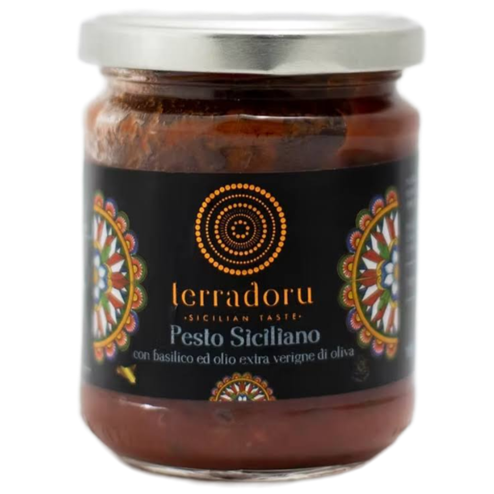 Pesto Siciliano con Basilico ed Olio Extravergine di Oliva - 180g