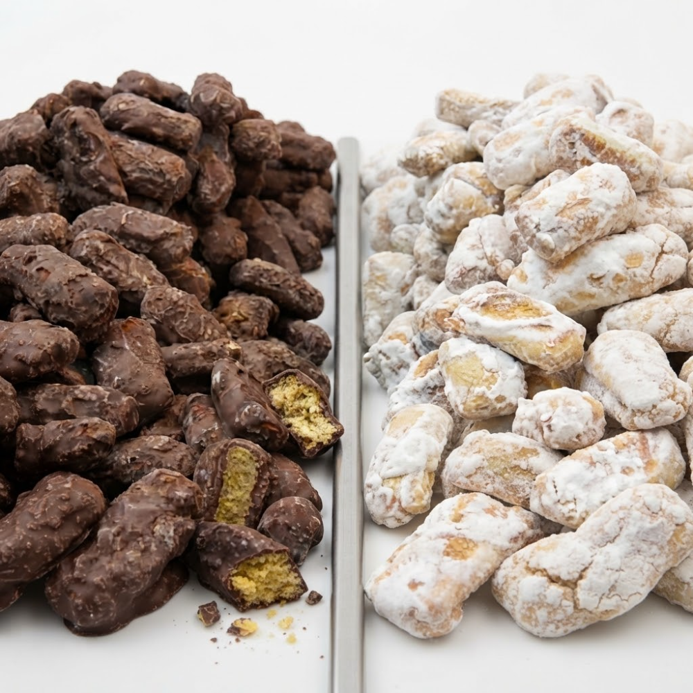 Taralli Siciliani Misti al Cioccolato Nero e Bianco - 1Kg