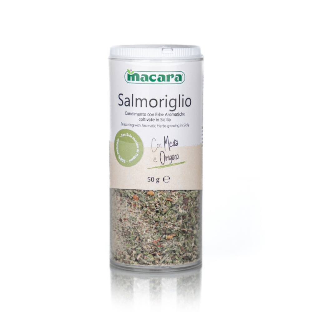 Condimento a Base di Erbe Aromatiche Siciliane per Salmoriglio (con Dosatore) - 50gr
