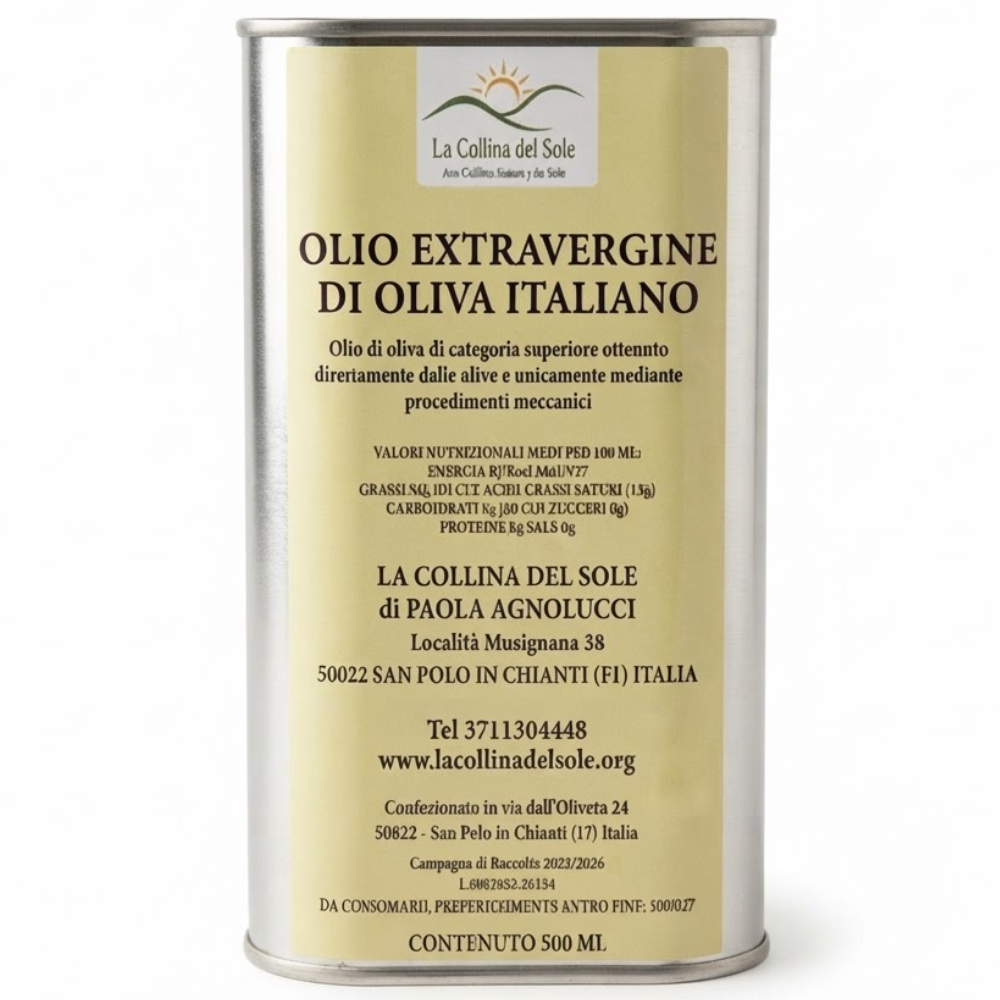 Olio Extravergine di Oliva 100% Italiano Biodinamico - 500ml