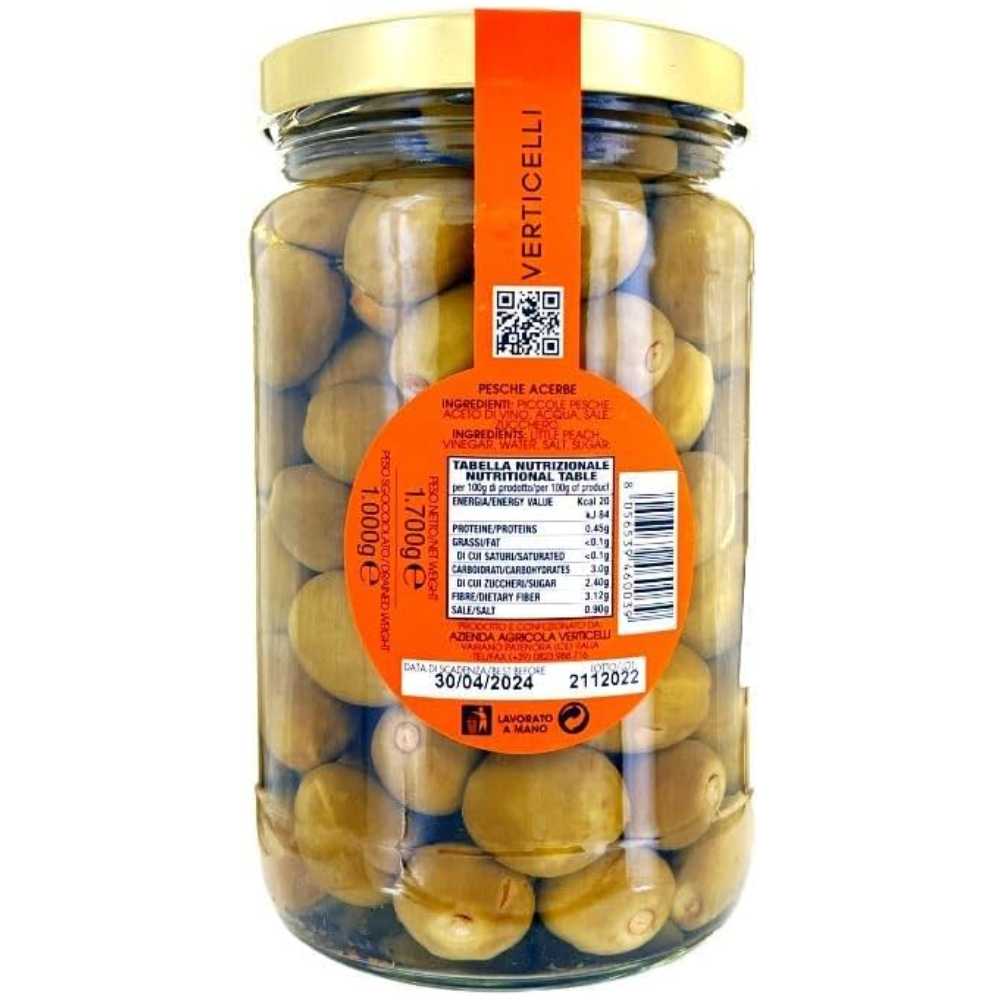 Peschiole Acerbe in Agrodolce - 212g, 580g o 1,7Kg