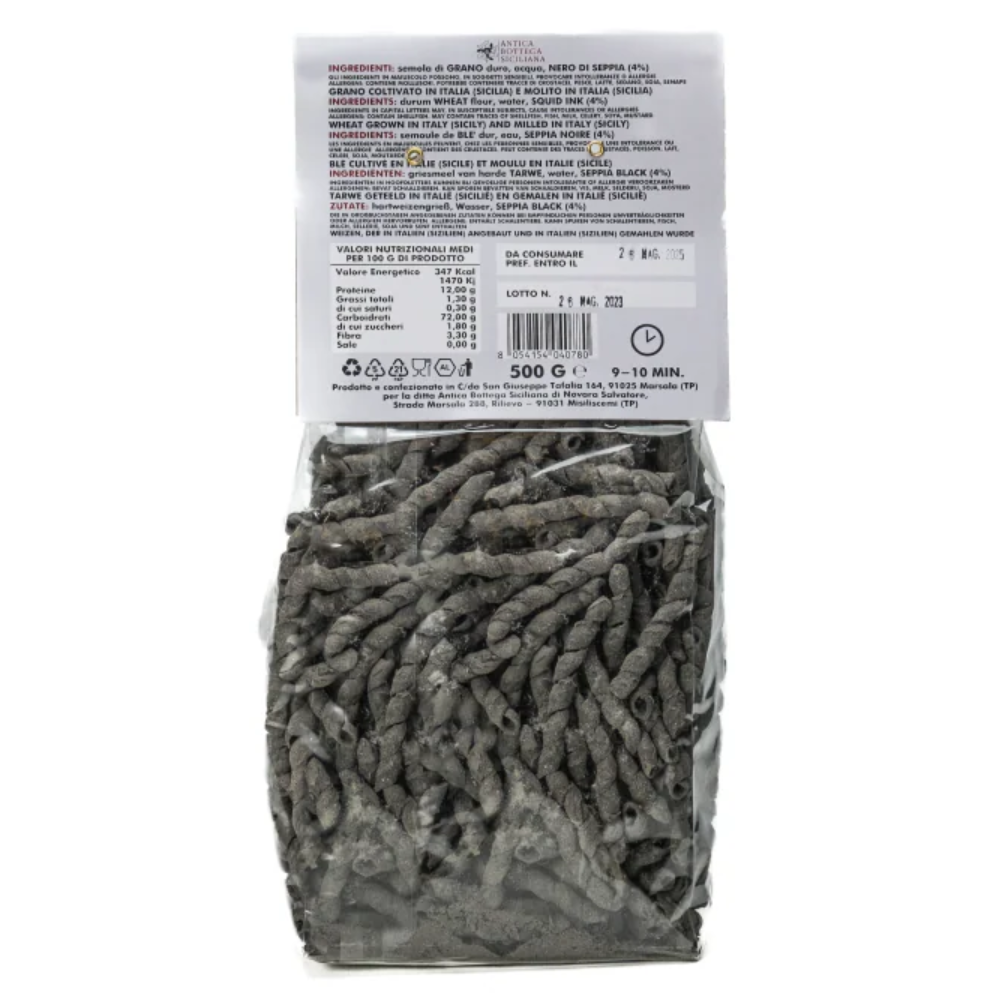 Busiate Trapanesi al Nero di Seppia - 500g