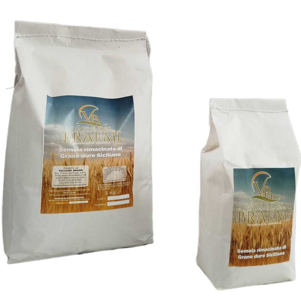 Farina Semola Rimacinata di Grano Duro Siciliano - 10kg o 15kg