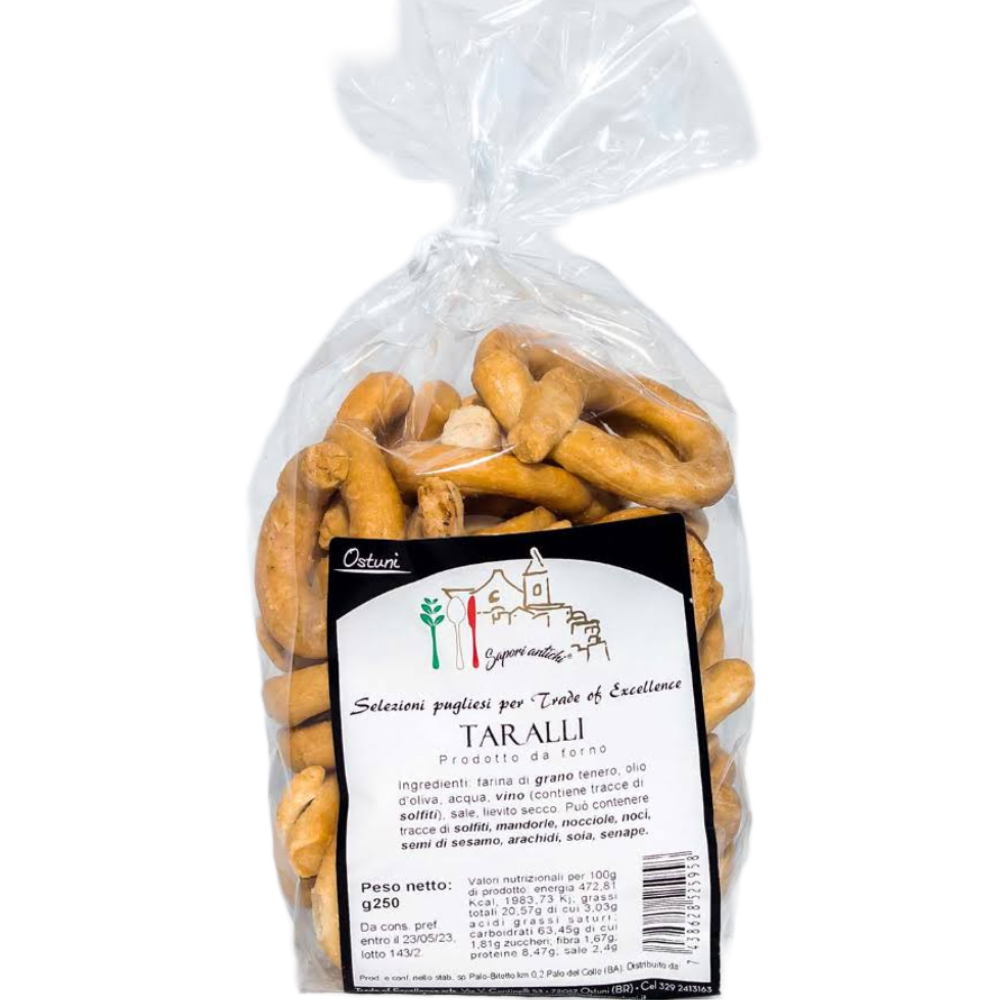5Kg di Taralli Pugliesi Classici - 20 Pezzi da 250g
