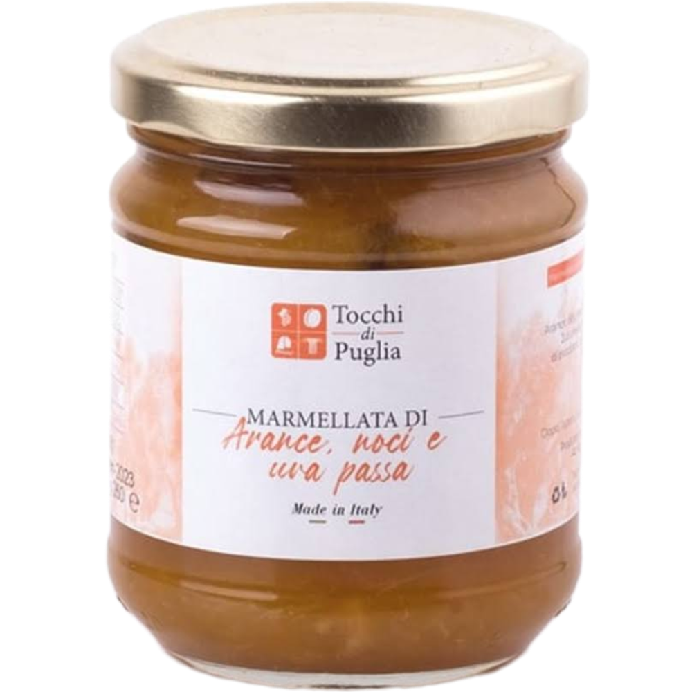 Marmellata di Arance, Noci e Uva Passa a Km Zero - 260g