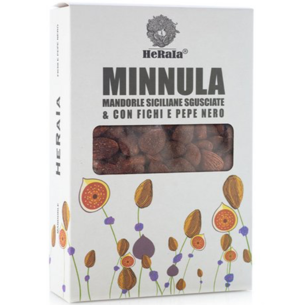 Mandorle Siciliane Sgusciate & Fichi Bianchi e Pepe Nero - 240g