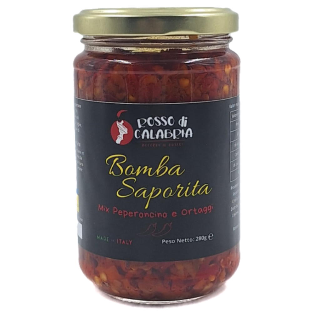 1,6Kg di Mix di Peperoncini ed Ortaggi "Bomba Saporita" - 6 Pezzi da 280g