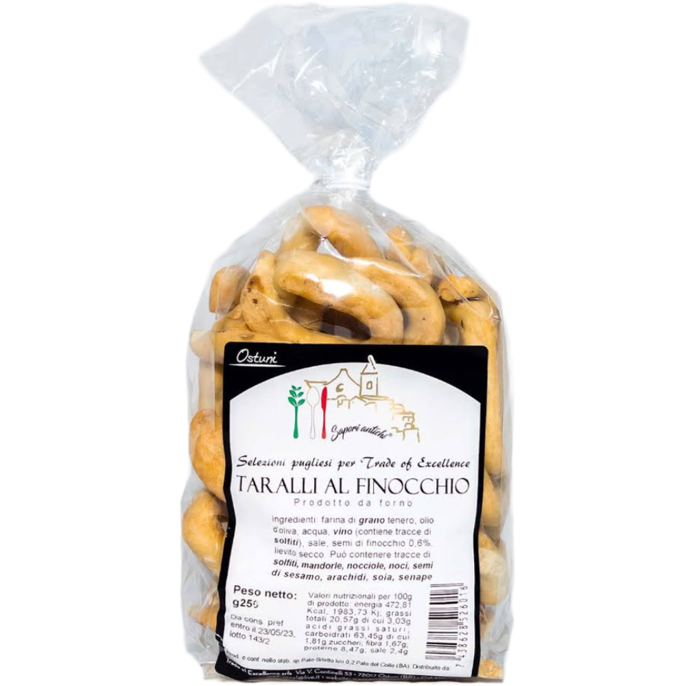5Kg di Taralli Pugliesi al Finocchio - 20 Pezzi da 250g