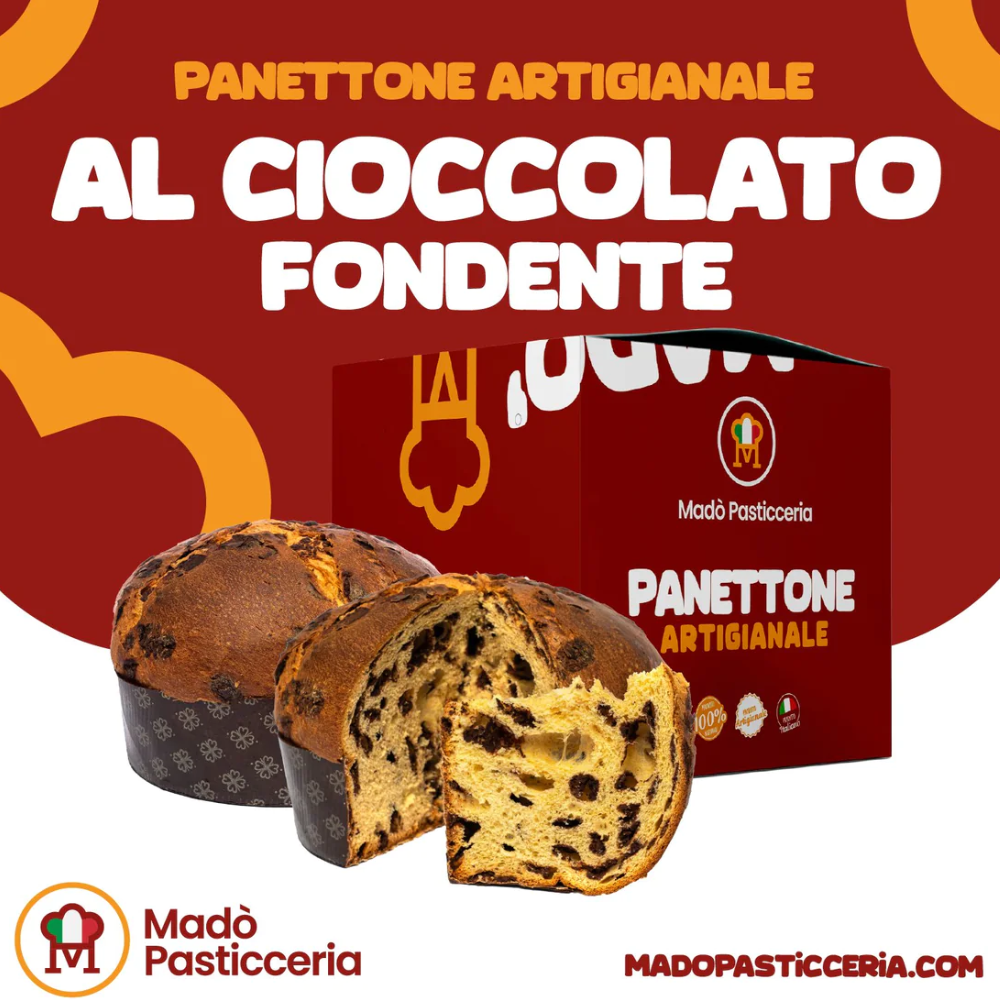 Panettone Artigianale al Cioccolato "Grand Cru Vidamà" Fondente 60%