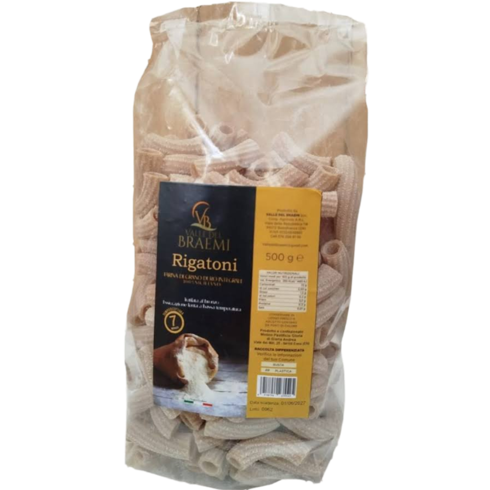 Rigatoni Integrali di Grano Duro Siciliano Trafilati al Bronzo - 4Kg o 5Kg