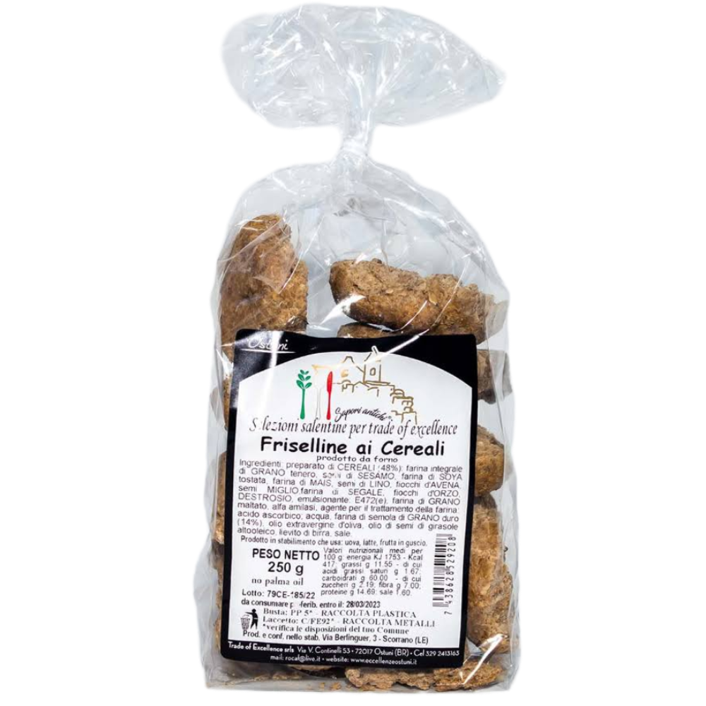 5Kg di Friselline Pugliesi ai Cereali - 20 Pezzi da 250g