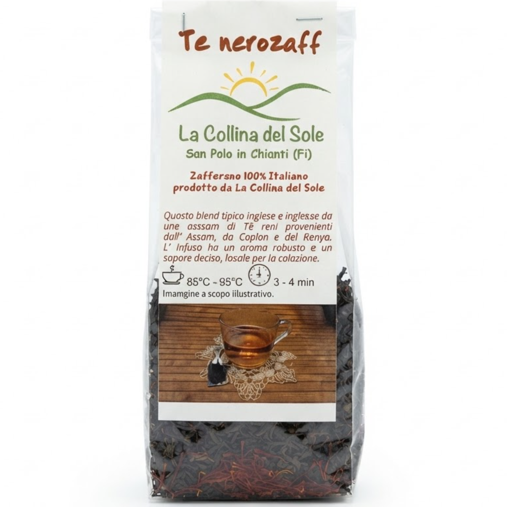 Blend di Tè Neri Pregiati in Foglie e Zafferano in Stimmi - 50g
